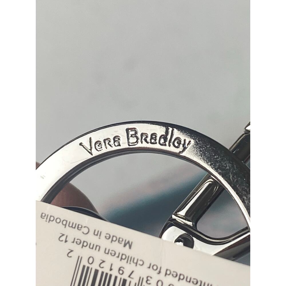 Vera Bradley Rainforest Canopy Light Teal Pink Wide Lanyard NWT - Picture 7 of 9